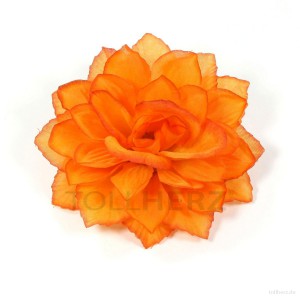 AB-107 Ansteckblume, Haarblume Dahlie in orange, Ø ca. 13 cm, Höhe ca. 4,5 cm