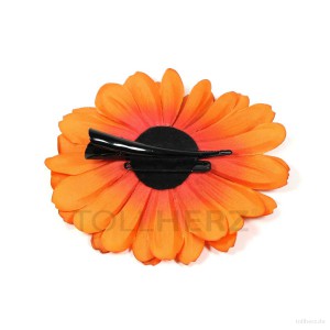 AB-114 Ansteckblume, Haarblume Gerbera in orange, Ø ca. 13 cm, Höhe ca. 3 cm