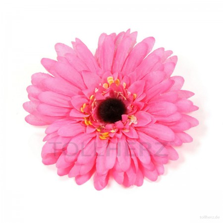 AB-115 Ansteckblume, Haarblume Gerbera in pink, Ø ca. 12,5 cm, Höhe ca. 3 cm