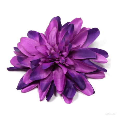 AB-120 Ansteckblume, Haarblume Dahlie in violett, Ø ca.15 cm, Höhe ca. 3,5 cm