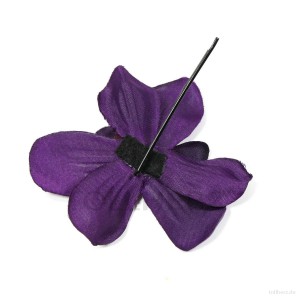 AB-131 Haarblüte, Haarblume in violett, Ø ca. 8,5 cm, Höhe ca. 2 cm