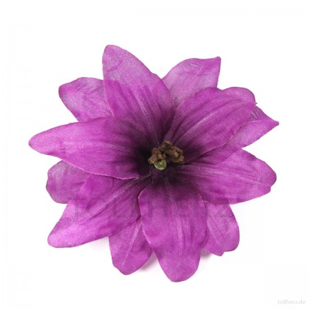 AB-136 Haarblüte, Haarblume Lilie in violett, Ø ca. 12 cm, Höhe ca. 5 cm