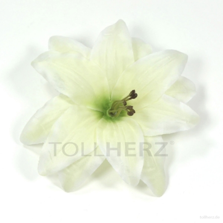 AB-137 Haarblüte, Haarblume Lilie in creme-mint, Ø ca. 12 cm, Höhe ca. 5 cm