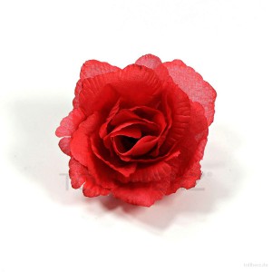 AB-148 Haarrose, Ansteckrose in rot, Ø 9 cm, Höhe ca. 4 cm