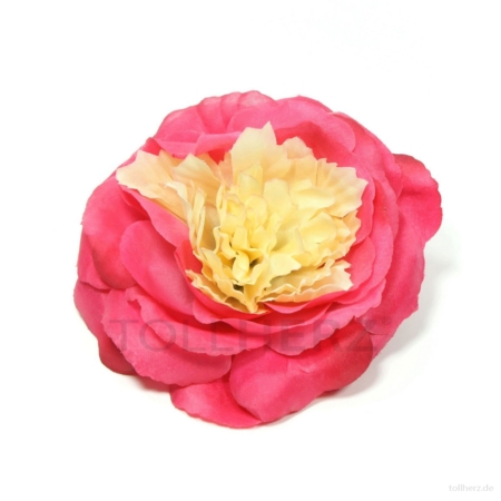 AB-171 Haarrose, Ansteckrose, pink-creme, Ø ca. 12 cm, Höhe ca. 4,5 cm