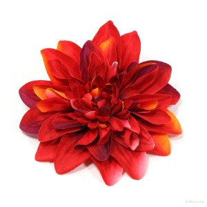 AB-177 Ansteckblume, Haarblume Dahlie, rot, Ø ca. 12 cm, Höhe ca. 2,5 cm