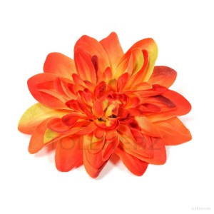 AB-178 Ansteckblume, Haarblume Dahlie, orange, Ø ca. 12 cm, Höhe ca. 2,5 cm