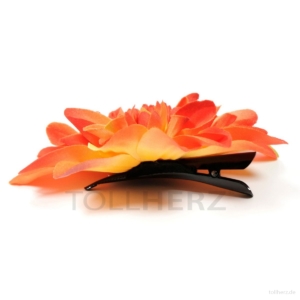 AB-178 Ansteckblume, Haarblume Dahlie, orange, Ø ca. 12 cm, Höhe ca. 2,5 cm