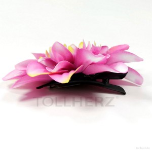 AB-180 Ansteckblume, Haarblume Dahlie, pink-gelb, Ø ca. 12 cm, Höhe ca. 2,5 cm