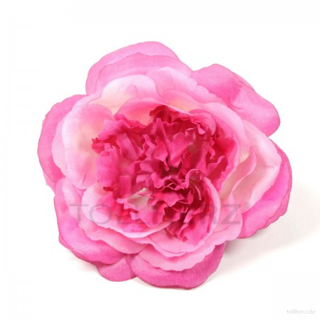 AB-215 Haarrose, Ansteckrose in telemagenta, Ø 12 cm, Höhe ca. 4,5 cm