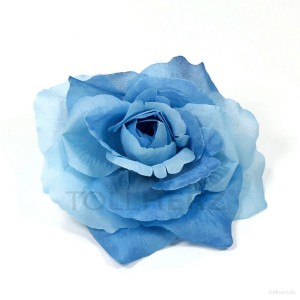 AB-217 Ansteckrose, Haarrose, blau, Ø ca. 12 cm, Höhe ca. 5,5 cm