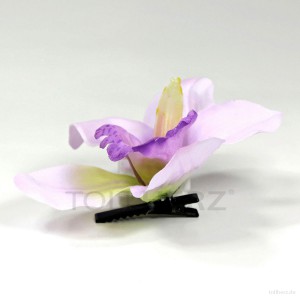 AB-241 Hawaiiblüte, Haarblume Orchidee in pastellviolett, Ø ca. 12 cm, Höhe ca. 4 cm