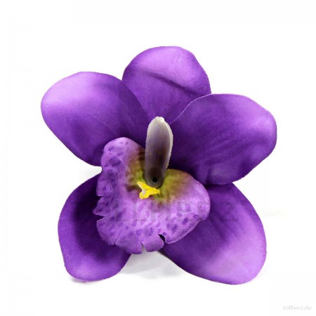 AB-242 Hawaiiblüte, Haarblume Orchidee in violett, Ø ca. 12 cm, Höhe ca. 4 cm