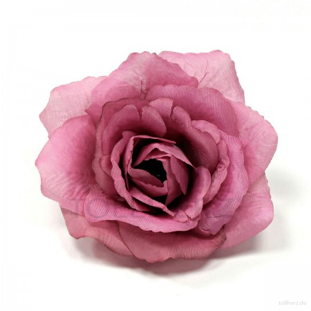 AB-244 Ansteckrose, Haarrose in mauve, Ø ca. 12 cm, Höhe ca. 5,5 cm