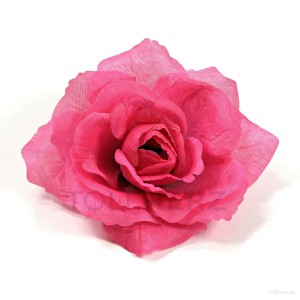 AB-248 Ansteckrose, Haarrose in pink-telemagenta, Ø ca. 12 cm, Höhe ca. 5,5 cm