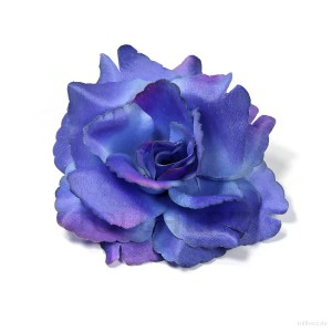 AB-253 Haarrose, Ansteckrose in blau-violett, Ø 10,5 cm, Höhe ca. 4,5 cm