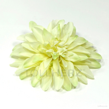 AB-256 Ansteckblume, Haarblume Dahlie in pastellgrün, Ø ca.15 cm, Höhe ca. 3,5 cm