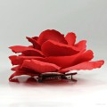 AB-285 Haarrose, Ansteckrose in rot, Ø 10,5 cm, Höhe ca. 4,5 cm