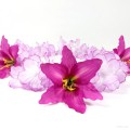 HK-305 Hawaiikette, Blumenkette mit XXL-Blüten in violett-weiß