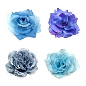 Kategorie Ansteckblumen und Haarblumen in blau