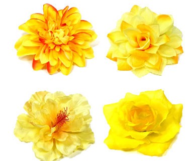 Kategorie Ansteckblumen und Haarblumen in gelb und lemon